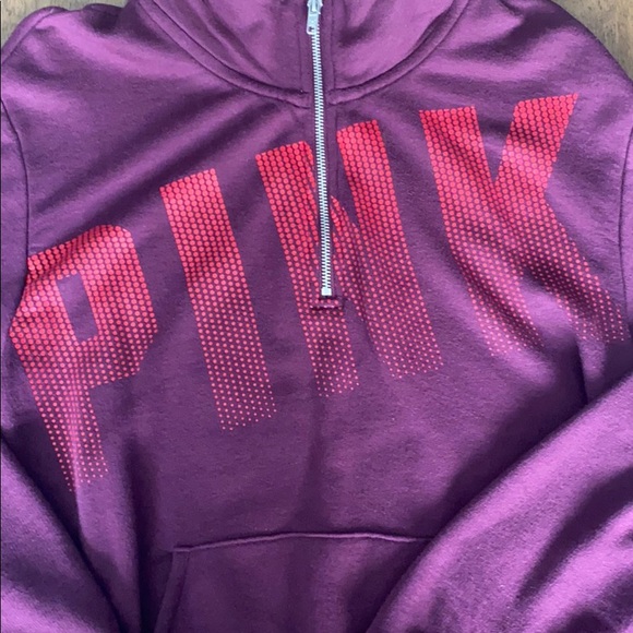 PINK 1/2 zip hoodie - Picture 2 of 3